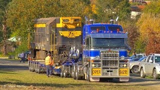 Trucks Trains and Cranes  SMC Heavy Haulage Moving T Class Loco [upl. by Yor187]