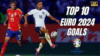 TOP 10 Goals in Euro 2024 [upl. by Ayardna]