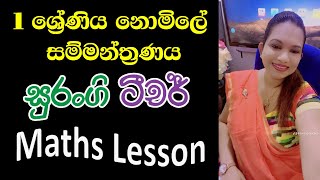 නොමිලේ සම්මන්ත්‍රණ මාලාව  Grade 1 Maths Lesson Surangi Teacher Academy [upl. by Tedra540]