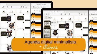 LA AGENDA DIGITAL MÁS ELEGANTE Y FUNCIONAL PARA 2024  NUEVOS STICKERS [upl. by Meyer]