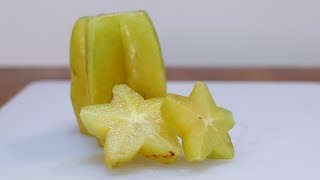 How to Cut and Eat a Star Fruit Carambola  Star Fruit Taste Test [upl. by Otrevire243]