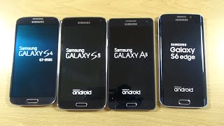 Samsung Galaxy S6 Edge VS A5 VS S5 VS S4  Speed Test [upl. by Artus452]