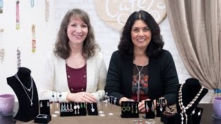 Artbeads Cafe  Christmas JewelryMaking Kits with Cynthia Kimura and Cheri Carlson [upl. by Elnora]