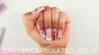 Builder Gel ENCAPSULATED GELX  DIY Beginner friendly nailart nails youtube [upl. by Ettenowtna726]