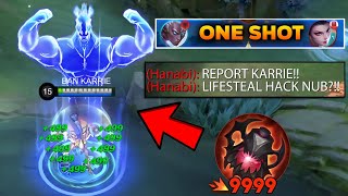 KARRIE NEW SEASON LIFESTEAL HACK BUILD💀 MUST TRY karrie best build 2024 [upl. by Namaan]