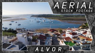 Alvor ● Portugal 🇵🇹  4K Aerial Drone Stock Footage [upl. by Ynaffad6]