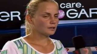 Jelena Dokic oncourt interview after her AO09 R3 win [upl. by Marcello275]