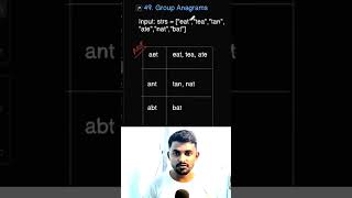 Group of anagrams shorts coding leetcode [upl. by Settera]