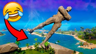 How to Knock Over the Fortnite Foundation Statue Shorts [upl. by Charleton]