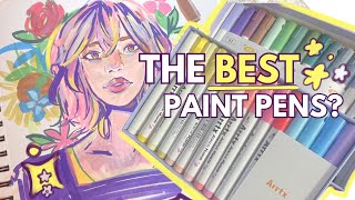 MY FAV PAINT PENS 🎨✨ Arrtx Paint Pens Review [upl. by Fridlund]