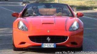 Supercars in Maranello  458 Italia Scuderia 16M 599 HGTE California amp More [upl. by Annavas493]