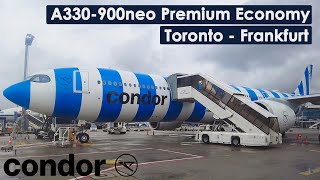 Condor A330900neo Premium Economy Toronto  Frankfurt [upl. by Inaffyt]