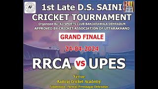 FINAL  RRCA vs UPES  1st LATE SHRI DS SAINI OPEN AGE CATEGORY TOURNAMENT  Aprv by CAU [upl. by Nellir]