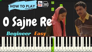 Play O Sajni Re in 3 Mins  Easy Piano Tutorial [upl. by Lebatsirhc]