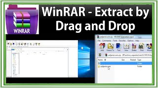 WinRAR Extract by Drag and Drop  KN [upl. by Ihsir]