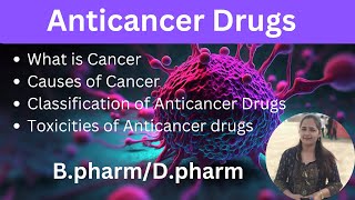 Anticancer Drugs PharmacologyWhat is Cancer Classification of Drugs Toxicity of Anticancer Drugs [upl. by Narrat]