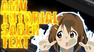 after effects tutorial amv  saber text [upl. by Anyale873]