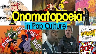 Onomatopoeia Examples in Songs Movies and TV [upl. by Avie]