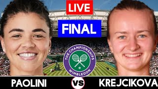 Jasmine Paolini vs Barbora Krejcikova Live Streaming  Wimbledon 2024  Paolini vs Krejcikova Live [upl. by Igic14]