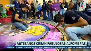 Artesanos de Huamantla crean asombrosas alfombras en quotNoche que nadie duermequot  Francisco Zea [upl. by Ahsit473]