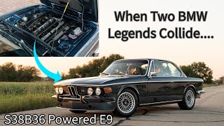 Two of BMWs Greatest Creations Combined The E34 M5 S38 Powered E9 Coupe  First Look amp Drive [upl. by Neeloj]