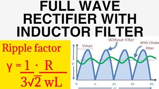 Optimizing power  Full Wave Rectifier with Inductor Filter and Ripple factor Analysis [upl. by Tuinenga]