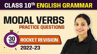 Modal Verbs  Practice Questions 30 Minutes Revision  Class 10 English Grammar [upl. by Oal]