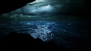 Heavy Ocean Rainstorm with Non Stop Thunder Sounds for Sleeping  Sleep Sounds  Dimmed Screen Rain [upl. by Kos]