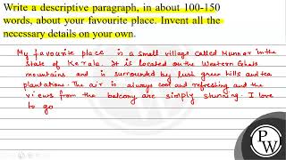 Write a descriptive paragraph in about \ 100150 \ words about [upl. by Nidnarb]