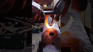 Turning an Old Horseshoe into Decorative Art Blacksmith diy horseshoe upcycling fyp ireland [upl. by Grimonia866]