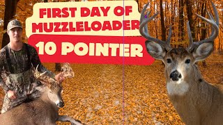 Opening Day Of Muzzleloader 10 Pointer [upl. by Kirtap646]