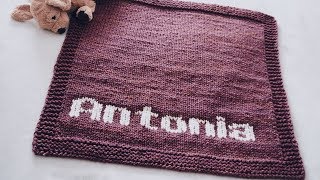 HOW TO PERSONALIZED A BLANKET WITH THE DUPLICATE STITCH  CJ Design by Daniis Ways [upl. by Kam]