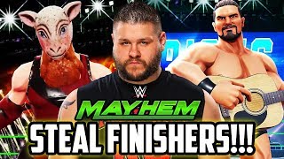 WWE MAYHEM NEW STEAL FINISHER FEATURE REVEALED HARPER amp ROWAN GAMEPLAY [upl. by Joel418]