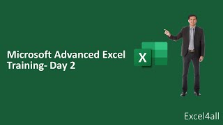 Excel4all  Advance MS Excel Training  Day 2 [upl. by Nnael]