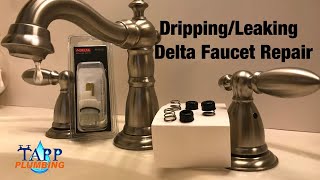 How to Repair Leaking Dripping Delta Faucet diyplumbing serviceplumbing TappPlumbing [upl. by Kennan]