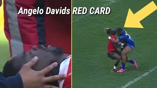 Angelo Davids RED CARD Sanele Nohamba Stretchered Off The Stormers vs Lions [upl. by Tullus]