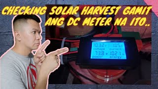 OFFGRID SOLAR  CHECKING SOLAR HARVEST WITH DC METER VOLTMETER AMMETER WATTMETER  TAXNELE TX031 [upl. by Gyatt]