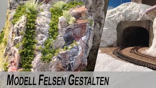 Modell Felsen gestalten  Landschaftbau für Modelleisenbahn [upl. by Onitnelav]