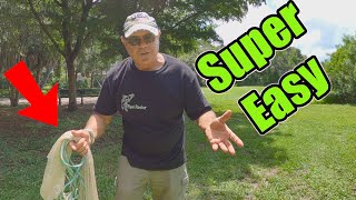 How To Throw A 6 5 or 4 Ft Cast Net Easiest Way For Beginner [upl. by Viquelia379]