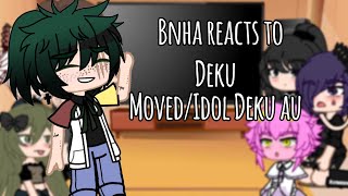 Bnha reacts to Deku  MovedIdol Au UwU Bkdk [upl. by Edrea]