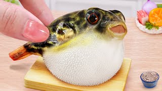 🐡 Protect My Puffer Fish Amazing Miniature Fried Crispy Fugu 🏯 Japanese Style by Mina Mini Kitchen [upl. by Fox58]