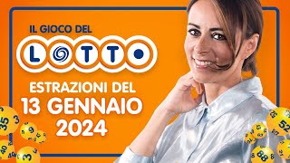 Estrazione in diretta del Gioco del Lotto e del Simbolotto di sabato 13 Gennaio 2024 [upl. by Anuhsal]