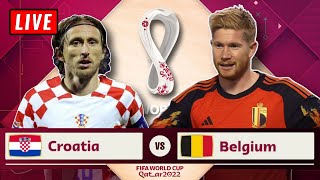 🔴 CROATIA vs BELGIUM  CANADA vs MOROCCO Live Stream  FIFA World Cup 2022 Watch Along Reaction [upl. by Lyreb]