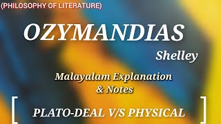 Ozymandias  P BShelley Summary in Malayalam  Notes keralauniversity literaturemiss [upl. by Ahc86]