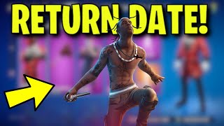 NEW TRAVIS SCOTT SKIN RETURN DATE in FORTNITE ITEM SHOP Travis Scott Skin Returning in Fortnite [upl. by Aleicarg]