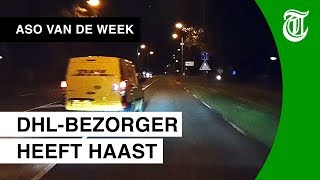 Pakketbezorger rijdt als waanzinnige [upl. by Gradey278]