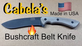 Cabela’s New USA MADE Bushcraft Belt Knife  5160 carbon Steel [upl. by Macmillan]