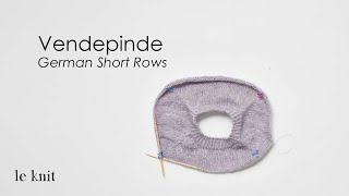 Vendepinde German short rows [upl. by Carolyn]