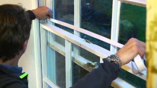 Fit a Stormguard V Seal Self Adhesive Draught Excluder For Sliding Sash Windows [upl. by Eloc717]