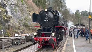 Dreikönigsdampf 2023 mit 01 202 auf der Schwarzwaldbahn [upl. by Bates]